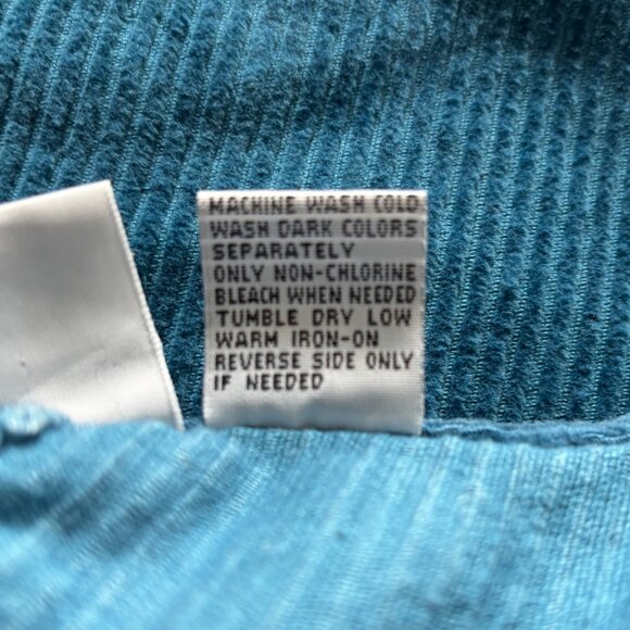 VTG Carolina Colours Women's Plus 2X Blue Corduroy Jumper Dress 100% Cotton Butt - Picture 7 of 7